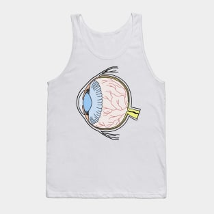 Colorful Eyeball Line Art Large Tank Top